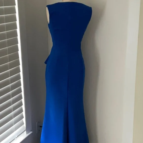 Jessica Howard Blue Ruched Wrap Maxi Dress - Picture 5 of 11
